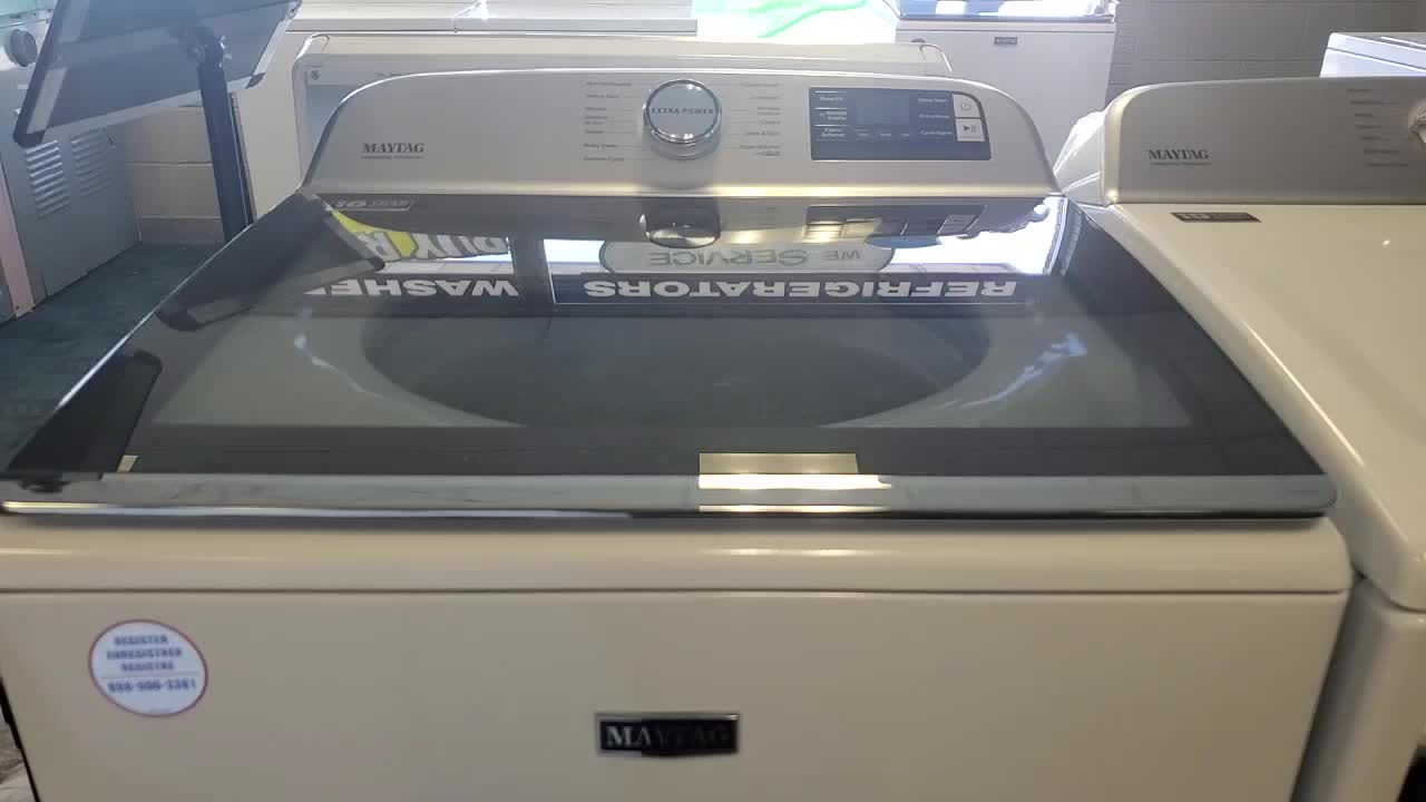 Maytag 5.2 cu. ft. Smart Capable White Top Load Washing Machine with Extra Power Button, ENERGY STAR 1