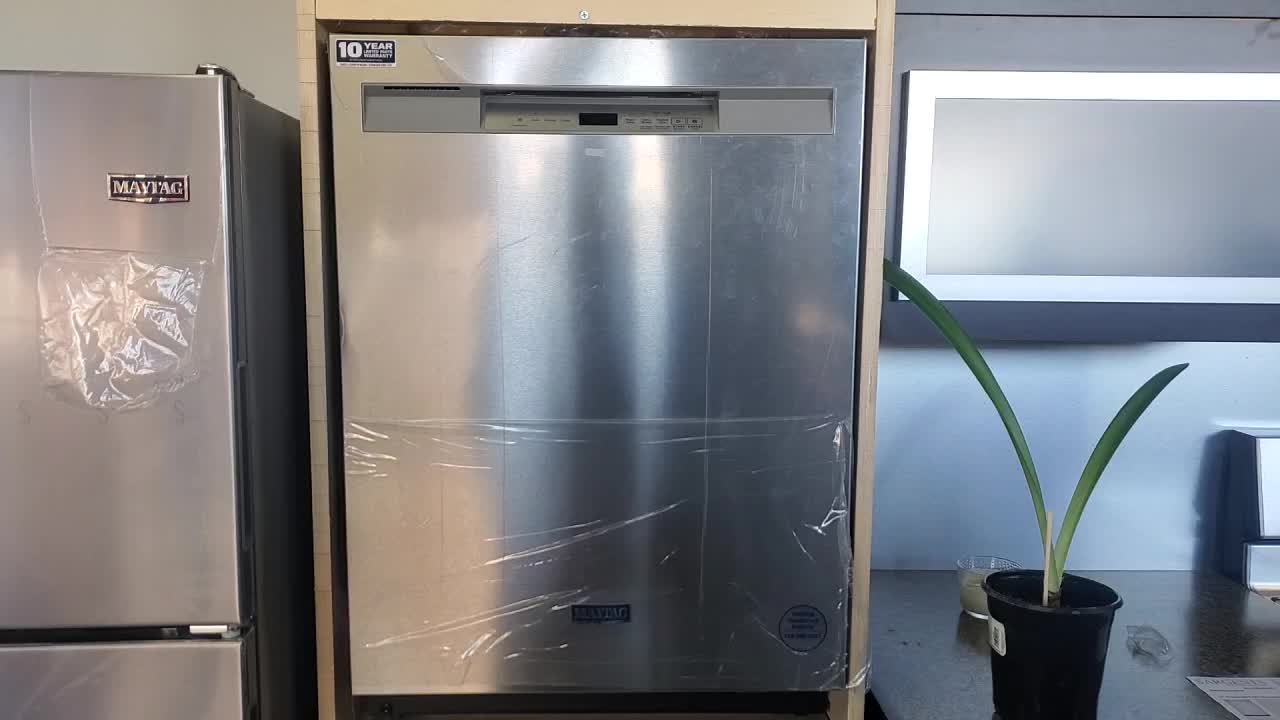 Maytag 24 in. Fingerprint Resistant Stainless Front Control Built-In Tall Tub Dishwasher with Dual Power Filtration, 49 dBA 1