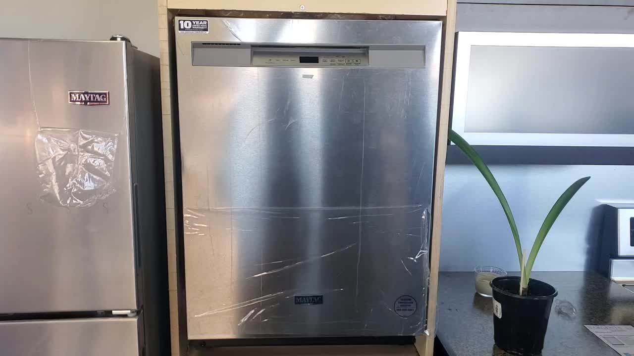 Maytag 24 in. Fingerprint Resistant Stainless Front Control Built-In Tall Tub Dishwasher with Dual Power Filtration, 49 dBA 0