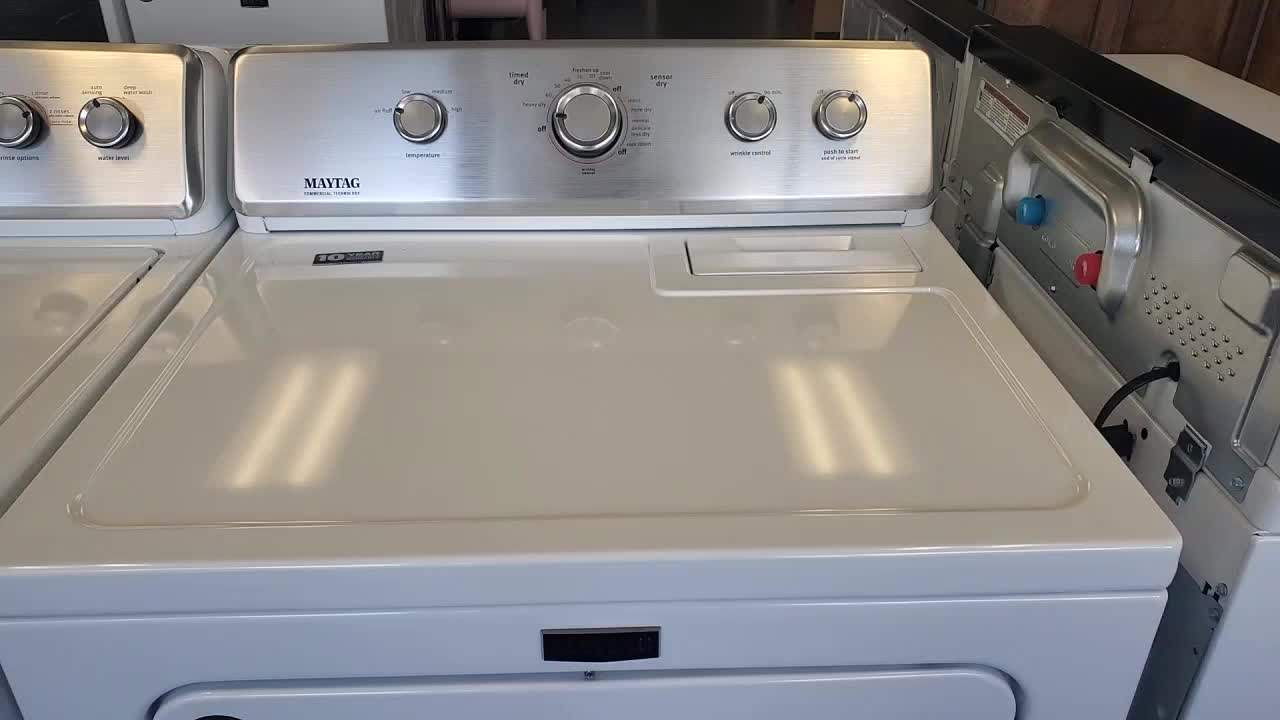 Maytag 7.0 cu. ft. 240-Volt White Electric Vented Dryer with Wrinkle Control 0