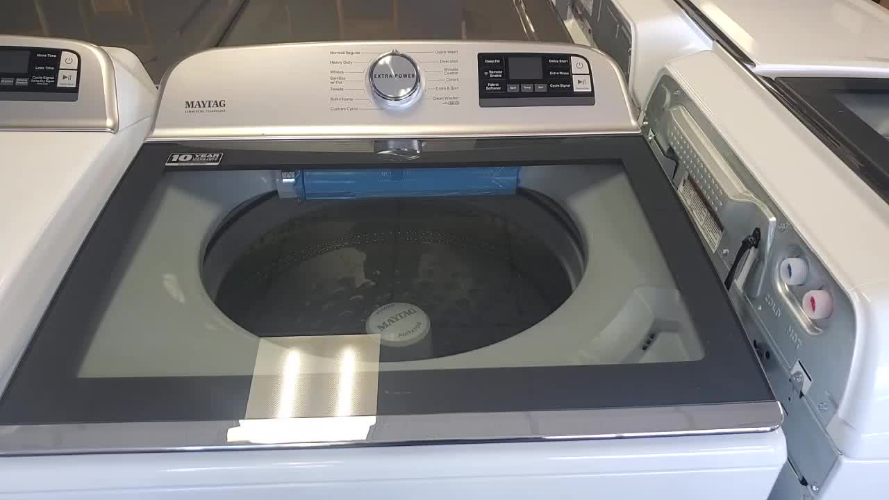 Maytag 5.2 cu. ft. Smart Capable White Top Load Washing Machine with Extra Power Button, ENERGY STAR 0