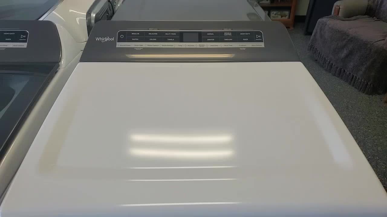 Whirlpool 7.4 cu. ft. White Electric Dryer with Steam and Advanced Moisture Sensing Technology, ENERGY STAR 0