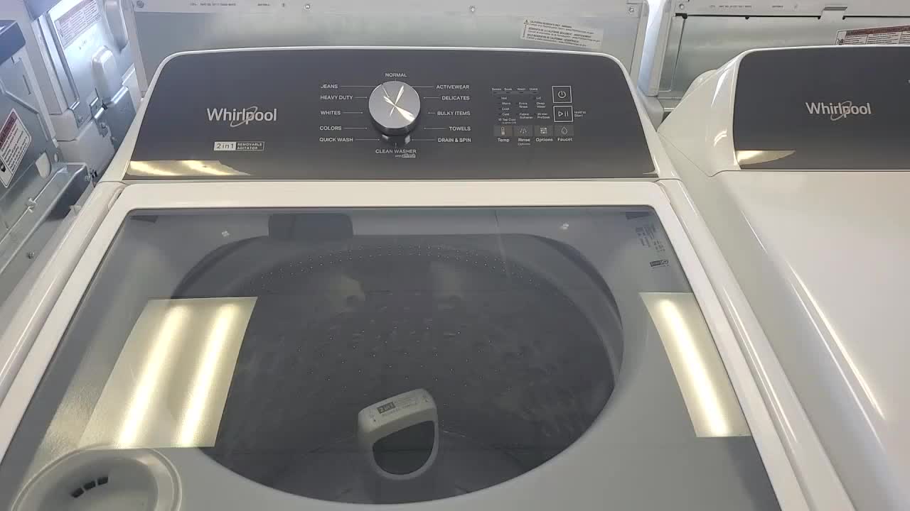 Whirlpool WTW5057LW- 4.7 - 4.8 cu. ft. Top Load Washer with 2 in 1 Removable Agitator in White 0