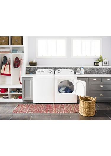 Amana Amana - 6.5 Cu. Ft. Electric Dryer with Automatic Dryness Control - White 4