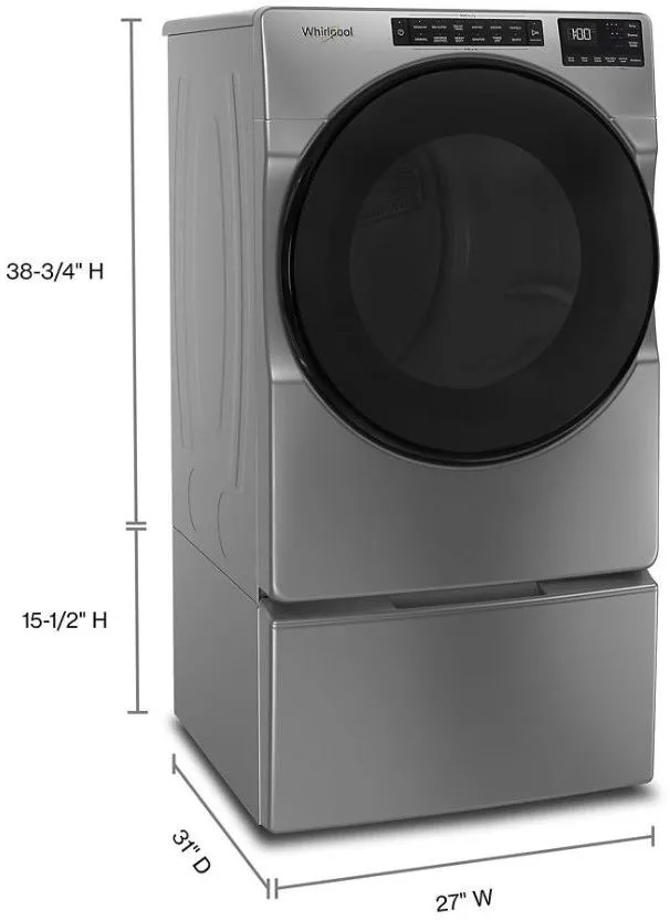 Whirlpool WED5605MC- 7.4 cu. ft. Vented Electric Dryer in Chrome Shadow 4