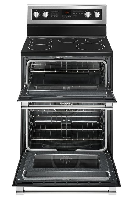 Maytag 6.7 cu. ft. Double Oven Electric Range with Convection Oven in Fingerprint Resistant Stainless Steel 3
