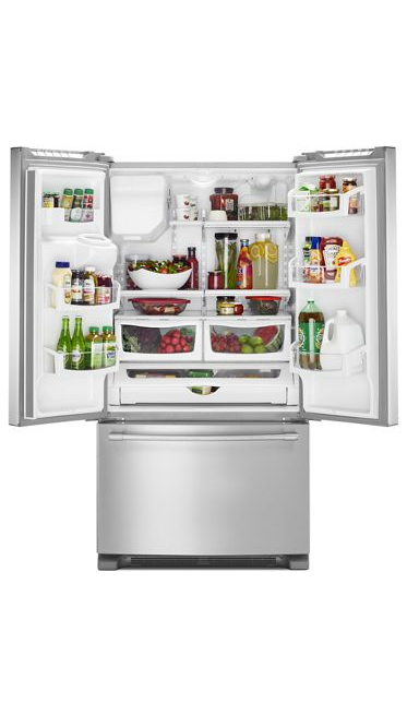 Maytag 25 cu. ft. French Door Refrigerator in Fingerprint Resistant Stainless Steel 4