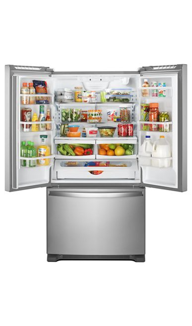 Whirlpool 25.2 cu. ft. French Door Refrigerator in Fingerprint Resistant Stainless Steel with Internal Water Dispenser 3