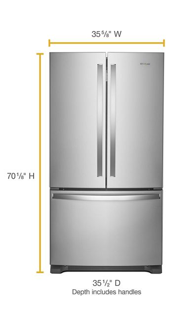 Whirlpool 25.2 cu. ft. French Door Refrigerator in Fingerprint Resistant Stainless Steel with Internal Water Dispenser 4