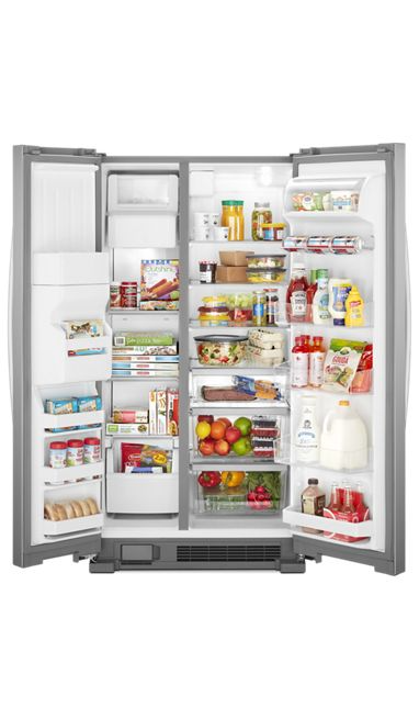 Whirlpool 24.6 cu. ft. Side by Side Refrigerator in Fingerprint Resistant Stainless Steel 2