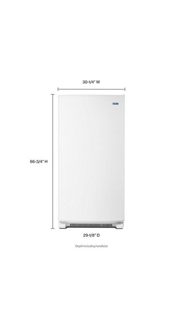 Maytag MZF34X18FW- 17.7 cu. ft. Frost Free Upright Freezer in White 3