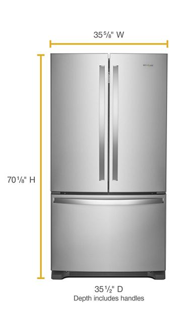 WRF535SWHZ- 25.2 cu. ft. French Door Refrigerator in Fingerprint Resistant Stainless Steel with Internal Water Dispenser 4