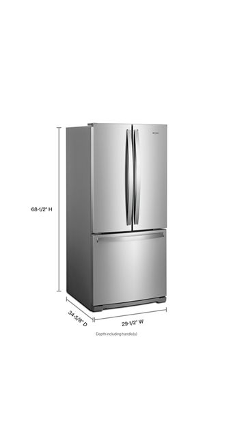 Whirlpool WRF560SMHZ- 19.7 cu. ft. French Door Refrigerator in Fingerprint Resistant Stainless Steel 4