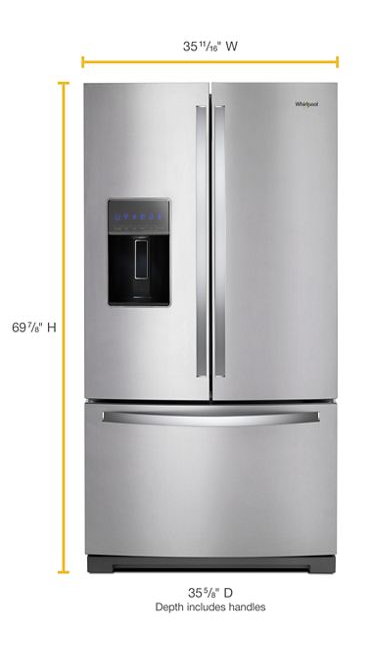Whirlpool WRF757SDHZ- 26.8 cu. ft. French Door Refrigerator in Fingerprint Resistant Stainless Steel 4