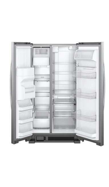 Whirlpool WRS325SDHZ- 24.6 cu. ft. Side by Side Refrigerator in Fingerprint Resistant Stainless Steel 1