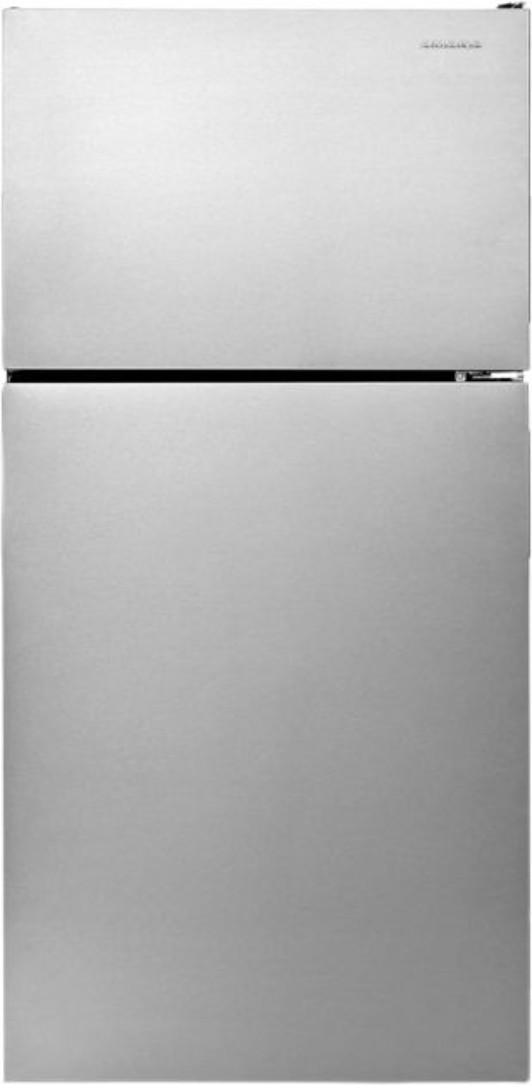 Amana 18.2 cu. ft. Top-Freezer Refrigerator with Garden Fresh™ Crisper Bins (Monochromatic Stainless Steel) 0