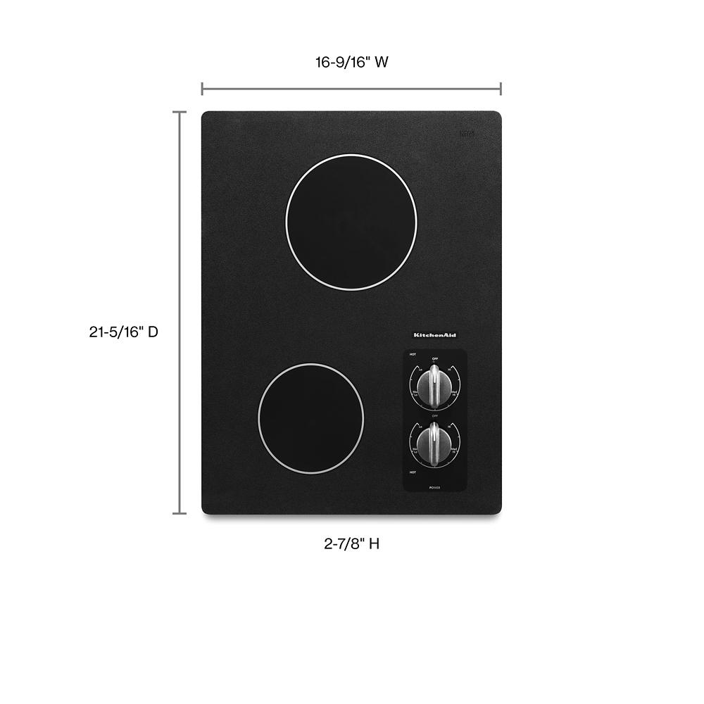 KitchenAid KitchenAid 15 in. Wide 2-Element Built-In Electric Cooktop with Radiant Elements 0