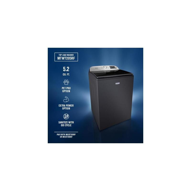 Maytag Maytag Pet Pro 5.2 cu. ft. Top Load Agitator Washer with Extra Power and Sanitize Cycle with Oxi 3
