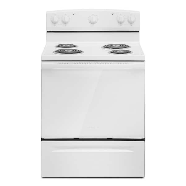 Amana Amana 30 in. Wide 4-Element 4.8 cu. ft. Freestanding Single Oven Electric Range with Easy-Clean Glass Door