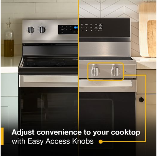 30-inch Electric Smart Range with Air Cooking Technology, No Preheat Air Fry, High Speed Preheat Oven, WipeClean™ Coating, and Steam/Self Clean 3