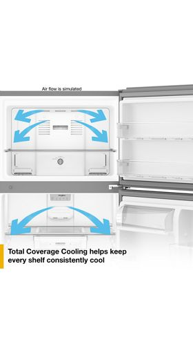 Whirlpool® 29.5-inch Wide Top Freezer Refrigerator with Total Coverage Cooling- 19.3 Cu. Ft. GARAGE CERTIFIED 1