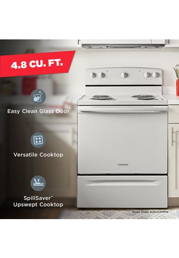 Amana 30-inch Electric Range with Easy-Clean Glass Door 3