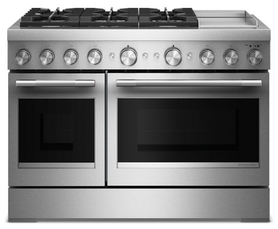 KitchenAid 48-Inch 6 Burner Commercial-Style Dual Fuel Range with Griddle 4