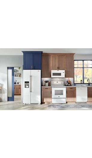 Maytag Maytag 36 in. 25 cu. ft. Counter Depth Side-by-Side Refrigerator in White with Can Caddy MRSF4036PW 3