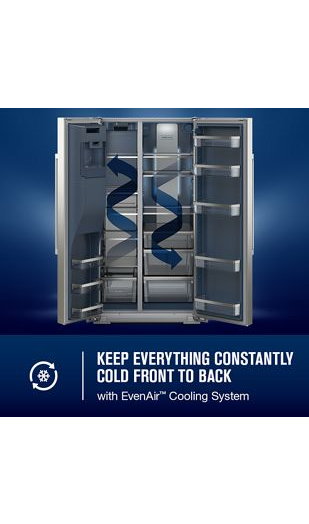 36-inch Wide Full-Depth Side-by-Side Refrigerator with Arctic Blue Interior - 28.3 Cu. Ft. 4