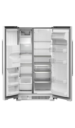 Maytag Maytag 36 in. 25 cu. ft. Counter Depth Side-by-Side Refrigerator in White with Can Caddy MRSF4036PW 1