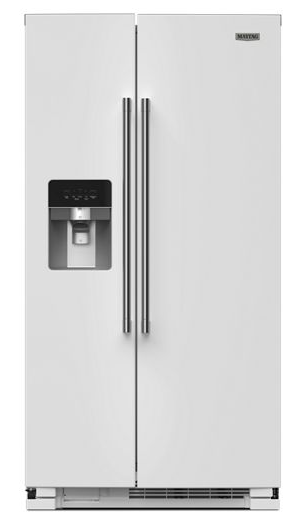 Maytag Maytag 36 in. 25 cu. ft. Counter Depth Side-by-Side Refrigerator in White with Can Caddy MRSF4036PW 4