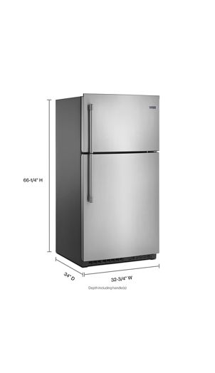 Maytag 33-Inch Wide Top Freezer Refrigerator with EvenAir™ Cooling Tower- 21 Cu. Ft. 3