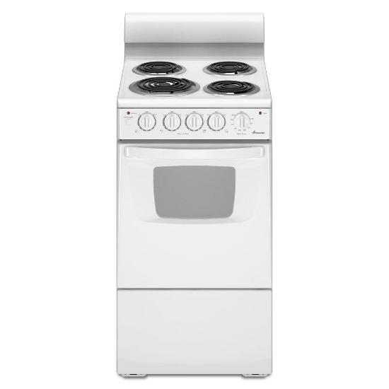 AMANA 20 in. Wide 4-Element 2.6 cu. ft. Freestanding Electric Range
