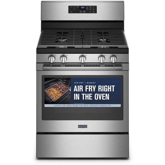 MAYTAG Maytag 30-in Freestanding Gas Range with Steam Clean (5 Sealed Burners, 5.0 cu. ft.)