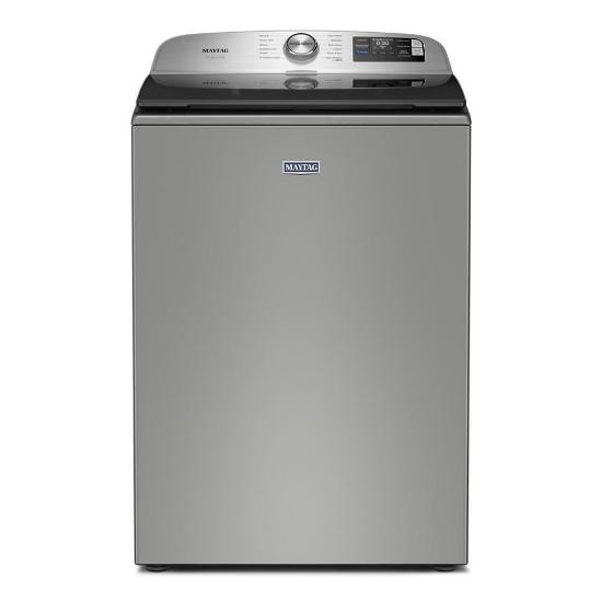MAYTAG Maytag 5.3 cu. ft. Pet Pro Top Load Impeller Washer with Extra Power and Sanitize Cycle with Oxi (Smart) - Classic Silver