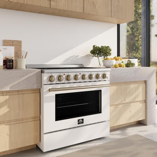 Forno Forno 36 in. Freestanding Electric Range (FFSEL601136WHT) 1