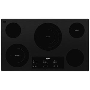 Whirlpool 36-inch Electric Ceramic Glass Cooktop with Triple Radiant Element