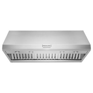 KitchenAid 48'' 585 or 1170 CFM Motor Class Commercial-Style Wall-Mount Canopy Range Hood