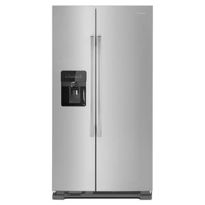 Amana Amana 36 in. Wide 24.5 cu. ft. Side-by-Side Refrigerator with Water and Ice Dispenser (Black-on-Stainless)