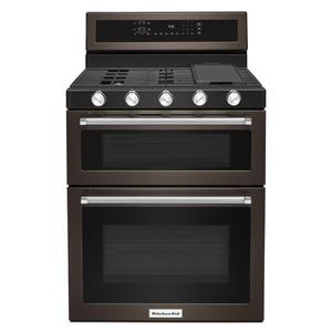 KitchenAid KitchenAid 30 in. Wide 5-Burners 6.0 cu. ft. Freestanding Double Oven Gas Convection Range (Self-Cleaning)